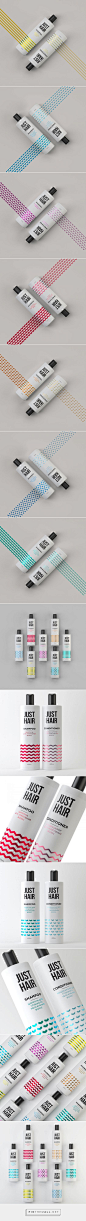 Just Hair packaging design by Pavel Kulinsky - https://www.packagingoftheworld.com/2018/04/just-hair.html