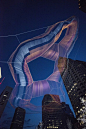 Janet Echelman Suspends Massive Aerial Sculpture Over Boston’s Greenway