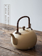 茶香记 台湾黄泥煮茶壶 提梁粗陶壶 粗陶泡茶壶 茶壶功夫茶具-淘宝网