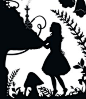Alice in Wonderland - Laura Barrett - Illustration Portfolio - London Based Freelance Silhouette & Pattern Illustrator