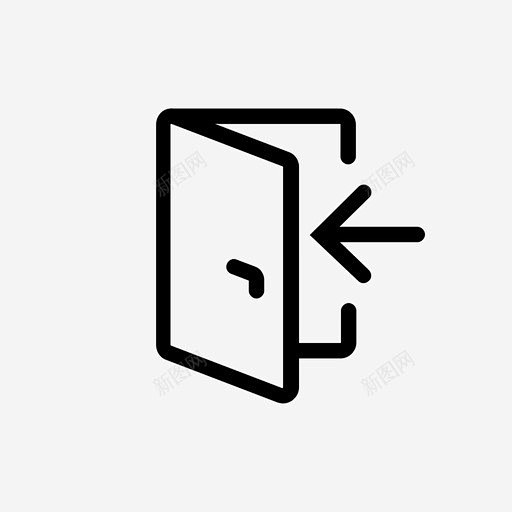登入半开门图标 页面网页 平面电商 创意素材