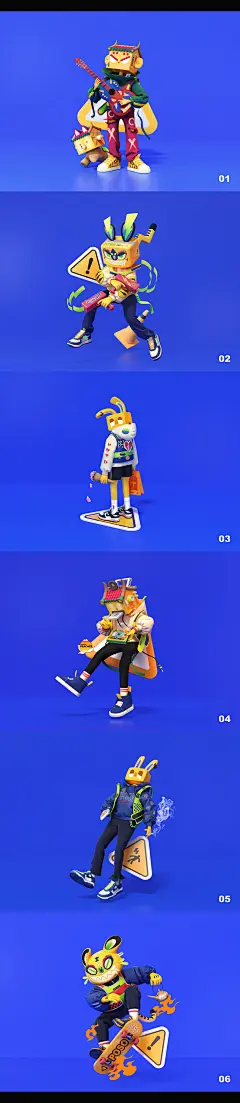 design 卡通形象 炫酷 c4d 二次元 人物 创意
