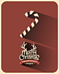 Minimal Christmas Backgrounds : Retro Vintage Minimal Long Shadow Merry Christmas Background with Typography