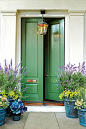 13 Bold Colors for Your Front Door: Charleston Green Front Door