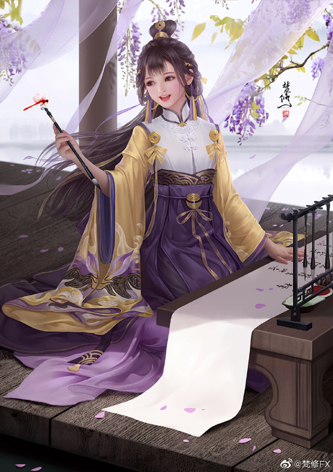 #一梦江湖#画了超萌超可爱的太阴小女儿!...