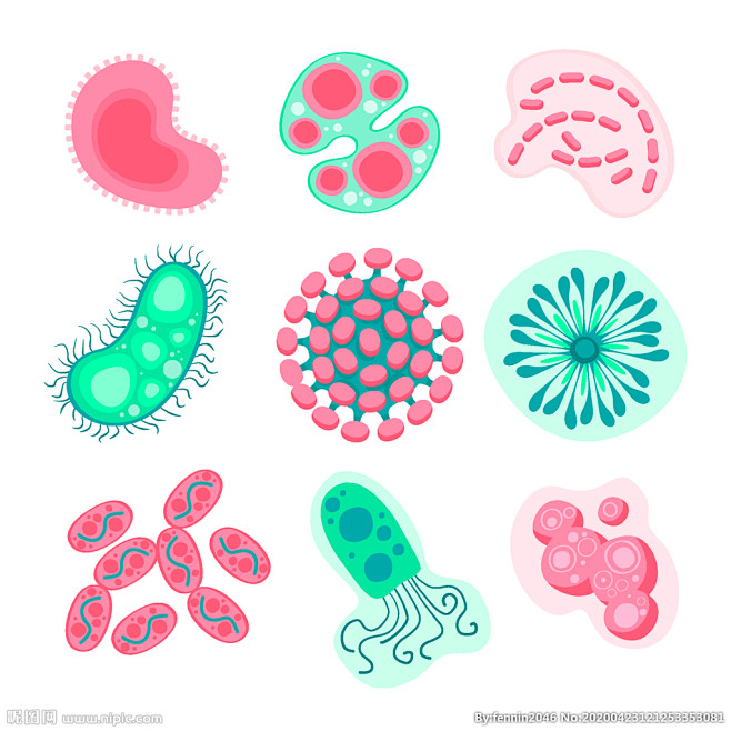 新冠病毒防疫主题插画