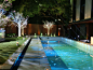 酒店游泳池夜景照明
