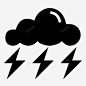 打雷下雨暴风雨图标 页面网页 平面电商 创意素材
