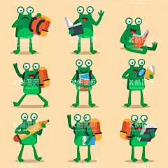 青蛙   - 源文件下载【酷图网】青蛙,田鸡,动物,卡通画,手绘