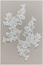 Milk Silk flower lace appliqué bridal flower lace applique