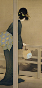 Kimono & Costume Art / Waiting for the Moon, 1926, Courtesy of the Kyoto Municipal Museum of Art Uemura Shōen