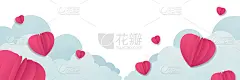 情人节的横幅背景上有爱心。为特殊的日子设计，妇女节，情人节，生日，母亲节，父亲节，圣诞节，婚礼，和庆