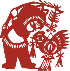 窗花 民俗 剪纸剪影 喜庆 喜 成亲 新婚 新年 素材(2736)