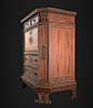 Wood Cabinet 2, AYOOB ANSARI : wood cabinet 
model don in maya and zbrush 
texture don in substance painter with PBR  texturing workflow
render in marmoset toolbag