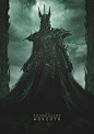 Morgoth  discarded - The Silmarillion, Guillem H. Pongiluppi : And here is the first design I made for Morgoth. But I discarded it and made the armor more stylized...