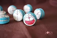 哆啦a梦手绘马卡龙8枚装 卢卡屋手工甜点零食喜糖生日个性礼品-淘宝网