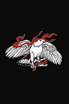 山海經-大鶚：又西北四百二十里，曰鍾山，其子曰鼓，其狀如人面而龍身，是與欽䲹殺葆江于崑崙之陽，帝乃戮之鍾山之東曰崖，欽䲹化為大鶚，其狀如鵰而黑文白首，赤喙而虎爪，其音如晨鵠，見則有大兵；鼓亦化為鵔鳥，其狀如鴟，赤足而直喙，黃文而白首，其音如鵠，見即其邑大旱。