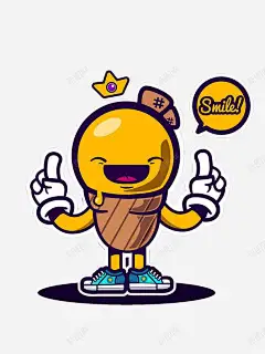 卡通冰激凌 美式漫画 美漫 街头涂鸦 元素 免抠png 设计图片 免费下载 页面网页 平面电商 创意素材