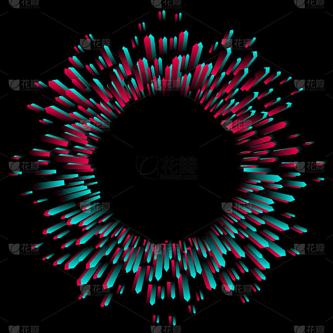 抽象故障TikTok背景。矢量插图。抽象...