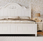 美式白色实木床简约现代1.5米1.8双人床1米2公主床1.35广东佛山床-淘宝网