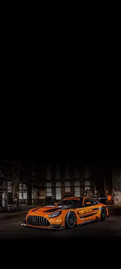橙色 奔驰 跑车 手机 壁纸