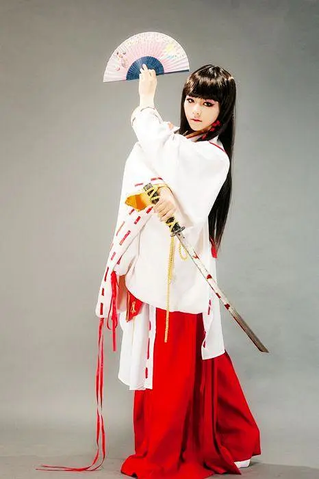 日本巫女服-花瓣网