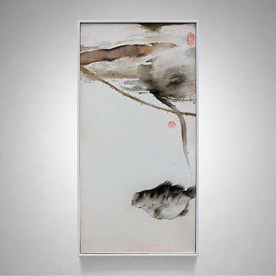 瑞杰 新品现代装饰画中式水墨酒店床头挂画...