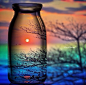 我想用一个透明的水杯，盛下世界的美妙风景。ins：dotzsoh