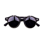 Vintage Black Round Fold Over Lens Sunglasses : Vintage Black Round Fold Over Lens Sunglasses and other apparel, accessories and trends. Browse and shop related looks.#墨镜