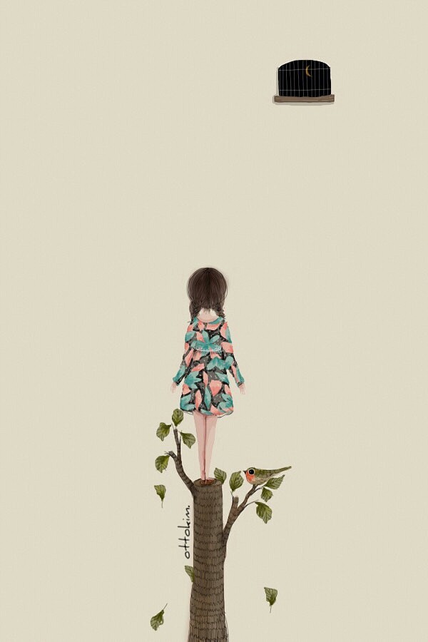  #水彩# #小清新# #素描# #治愈...