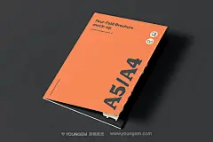 8款A5四折页宣传单手册邀请函贺卡设计贴图ps样机素材展示效果图素材