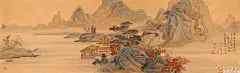 何实 1.5米《秋光青影惹诗心》当代著名青绿山水画家 - 写意山水画 - 99字画网