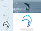 Dolphinjol Logo elegant process grid ocean sea dolphin awesome modern clean minimal simple vector illustration lettering identity brand app logo design branding