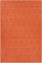 现代美式橙红色植物图案地毯贴图