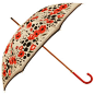 www.brolliesgalore.co.uk Papavero Red Floral Umbrella by Pasotti