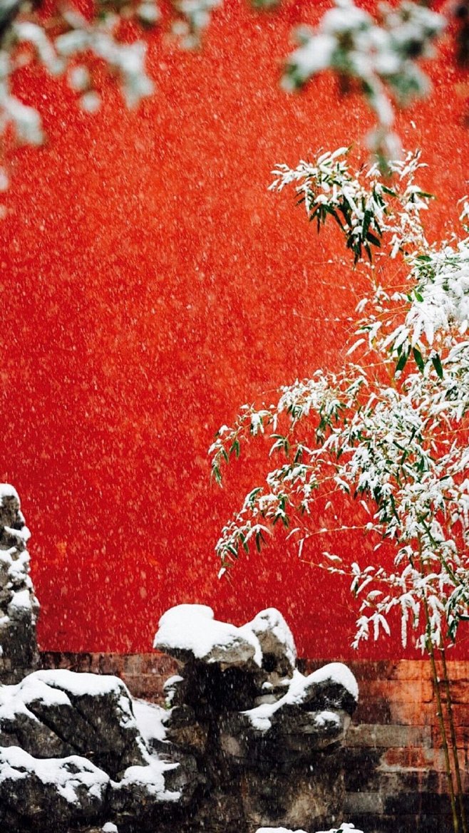 冬季清新唯美故宫雪景手机壁纸