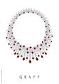 格拉夫Rhythm系列多形切割红宝石和钻石项链，钻石共重34.76克拉，红宝石共重19.32克拉@北坤人素材