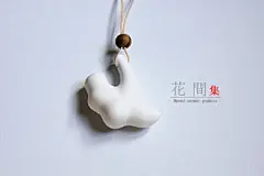 【银杏叶】原创手工陶瓷项链吊坠 新品 特价 清新简约项链 素白 设计 新款 2013