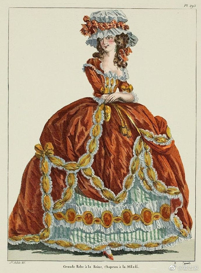 18世纪洛可可风的欧洲宫廷服装|洛可可|...