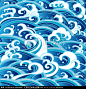 水浪纹样壁纸四方连续