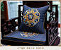 红木沙发坐垫实木沙发垫中式棉麻刺绣中国风家具椅子加厚海绵座垫-淘宝网