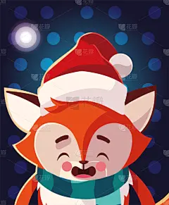 狐狸,围巾,帽子,圣诞卡,传统,寒冷,请柬,事件,贺卡,野生动物