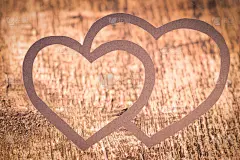 双纸木心。情人节卡片