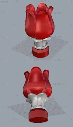 花朵花瓣灯具犀牛模型3D模型obj模型