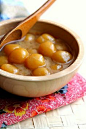 Biji Salak - Sweet Potato Balls in Palm Sugar Syrup