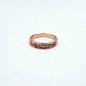 美国潮牌Shashi Eternity Ring 宽版镶钻超级质感戒指 镀玫瑰金-淘宝网