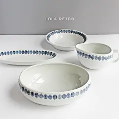 Arabia Linnea树叶手绘甜品盘圆形餐盘椭圆盘汤盘芬兰中古餐具4