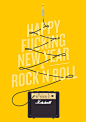 Type Illustration / Happy F** New Year & Rock n Roll poster