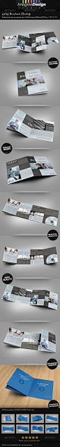 4xA4 Brochure Mock-up 四折页场景模型素材效果展示模板源文件-淘宝网