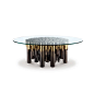 椅世界-个性不锈钢古铜色大圆几 北欧时尚客厅圆形金属玻璃茶几-淘宝网